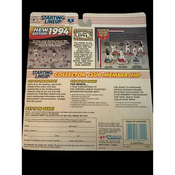 Starting Lineup Gary Sheffield Florida Marlins MLB 1994 Vintage - Picture 4 of 4